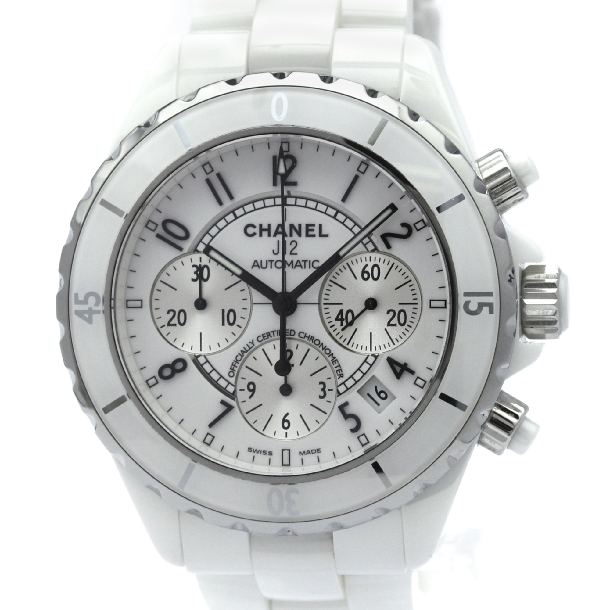 Chanel J12 Chronograph Ceramic Automatic Mens Watch H1007 Polished Chanel J12 Chronograph Ceramic Automatic Mens Watch H1007 Polished